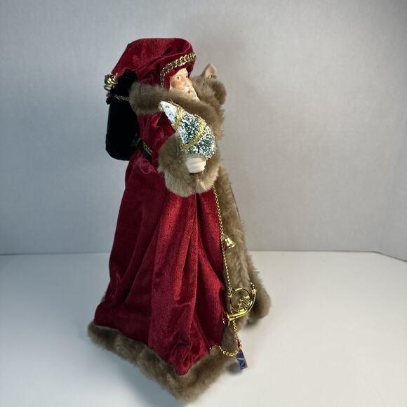 12" VICTORIAN SANTA'S WORLD ST. NICHOLAS PORCELAIN Tree Topper. - Picture 6 of 7